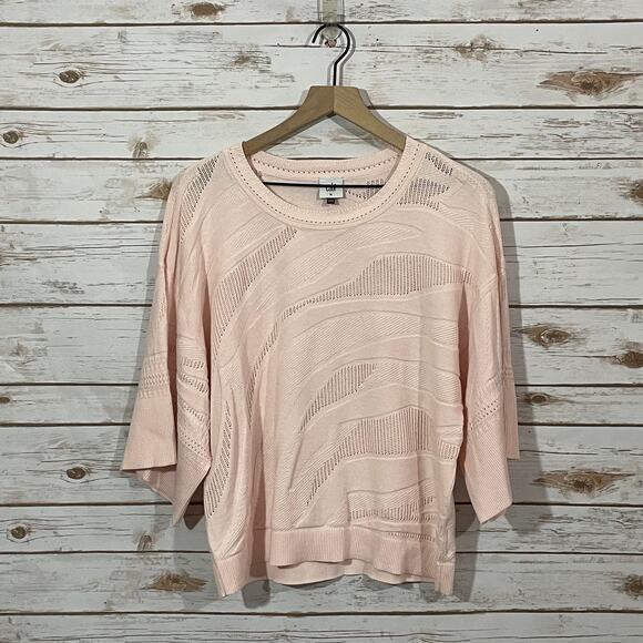 CAbi 5631 Shy Pullover Knit Sweater Top - Blush - Medium - Picture 2 of 10